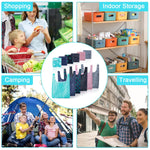 PALAY Reusable Grocery Bags for Shopping with Reinforced Handles 48x32cm | Set of 6 Foldable Oxford Cloth Totes