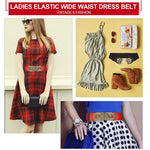 PALAY Women Stretchy Belt for Dress and Blouse featuring Interlocking Buckle 65 in Red