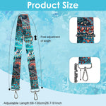 PALAY Crossbody Strap for Purses Adjustable 27–53 in with Metal Buckle & Embroidered Pattern | Nylon Cotton Replacement Handbag Strap