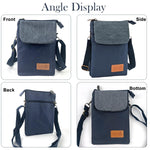 PALAY Phone Sling Bag for 7 Inch and Below Phones with Multi Layer Design Canvas Style