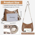 PALAY Women Satchel Bag for Daily Use featuring 10x7.8 in Size and Woven Embossed Strap | Solid Brown PU Crossbody