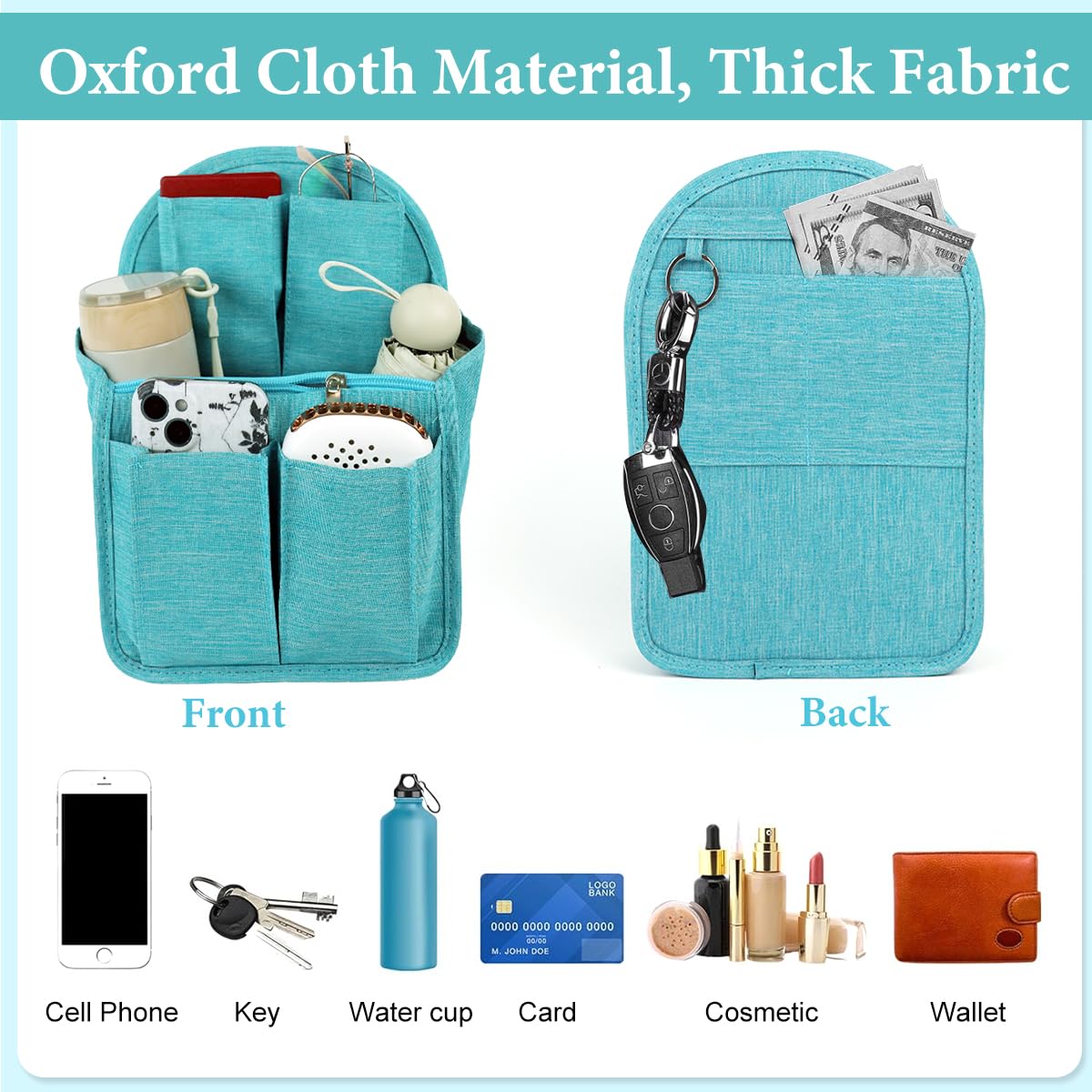 PALAY Folding Backpack Insert Organizer for Travel and Gym with Multi Compartments | Felt Divider for Bags and Luggage