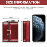 PALAY Mini Wallet for Women with Bifold Design and RFID Protection featuring PU Leather in Vintage Burgundy Red | Compact Purse for Cards and Coins