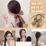 PALAY Floral Headbands for Girls 3pcs Set with 2 in 1 Ribbon Design | Countryside Chic Hair Accessory