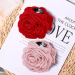 PALAY Rose Hair Claw Clips featuring 3.5 Inch Flower Design in Pink & Red for Women