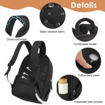 PALAY Backpack Bag for Travel and College with 15.6 Inch Laptop Compartment | Quilted Black Design for Men and Women