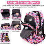 PALAY School Backpack for Women featuring Multi Pouches with Oxford Cloth and Geometric Print