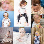 PALAY Baby Hair Band Set for Girls with Handmade Floral Design | 20PCS Soft Elastic Headbands