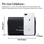 PALAY Crossbody Bag for Women featuring Double Layer Zipper 7.6×4.8×2 in Black PU | Adjustable Strap Purse