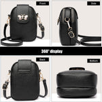 PALAY Small Crossbody Phone Bag for Women with Multi Layer Zipper Compartments 5.1×3.2×7.8 in PU Leather | Classic Solid Color Purse for Daily Use