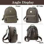 PALAY Fashion PU Backpack for Women featuring Vintage Brown Print and Multiple Pockets | Ideal Day and Travel Bag