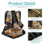 PALAY Silk Scarf for Women 6PCS 35x35 in Square Satin Set with Fashion Print | Gift Idea