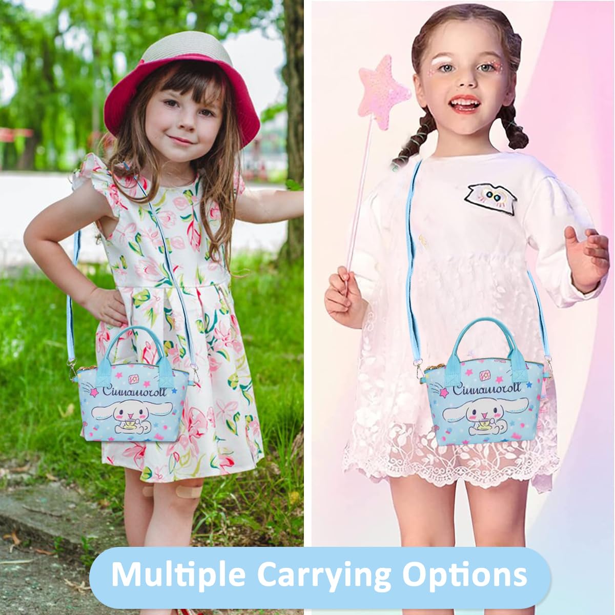 PALAY Cute Handbag featuring Cinnamoroll Design with Removable Strap and PU Leather for Girls