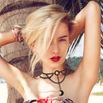 PALAY® Girls Choker Necklace Crescent Pendent Gothic Style Choker Necklace Black Alloy Choker Necklace Adjustable Necklace for Girls Women Chic Girls Choker Necklace