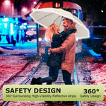 PALAY Large Umbrella for Travel with 50 in Canopy and Carabiner Handle | Beige UV Protection