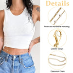 PALAY Pearl Waist Chain for Women featuring 2 Layered Design & 26 42in Adjustable Fit | Gold Plated Belly Jewelry