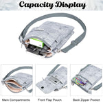 PALAY Women Purse for Casual Outings with 13.5x19.5cm Dual Pouch Design in Canvas Cloth