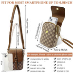 PALAY Sling Bag for Women with Multi Layered Design and 5×2.75×7.8 in Size | Brown PU Leather Crossbody Phone Purse