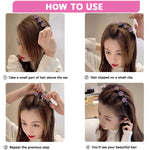 PALAY Sparkling Braided Hair Clips for Girls with Crystal Stones and Metal Spring | 4Pcs Multi Color Styling Accessories