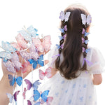 PALAY® 6Pcs Pearl Butterfly Kids Hair Clips for Girls,Cute Braid Hair Accessories for Kids Girls Fashion Hairpin Beaded String Charm Headpieces Pins Gift Party Daily Headwear