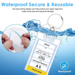 PALAY Luggage Tags for Travel featuring 19x9cm Size with Stainless Steel Loops | Clear 6 Pack