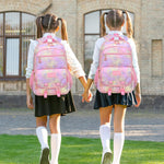 PALAY School Bag for Girls with Multi Compartments featuring Jellyfish Cartoon Print and Oxford Cloth | Comfortable Backpack for Kids 8–10 Years