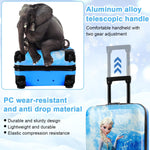 PALAY® Kids Travel Luggage 20'' Wheeled Luggage with Combination Password Lock Sturdy PC Travel Suitcase Cute Cartoon Elsa Carry-on Wheeled Luggage Travel Roller Luggage School Gift for Students