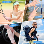 PALAY Silk Hand Gloves for Women with UPF 50 Sun Protection and Open Fingertip Design | 23cm Length