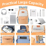 PALAY Backpack for Women featuring Dual Main Zipper Compartments and Padded Straps | Nylon School and Travel Bag