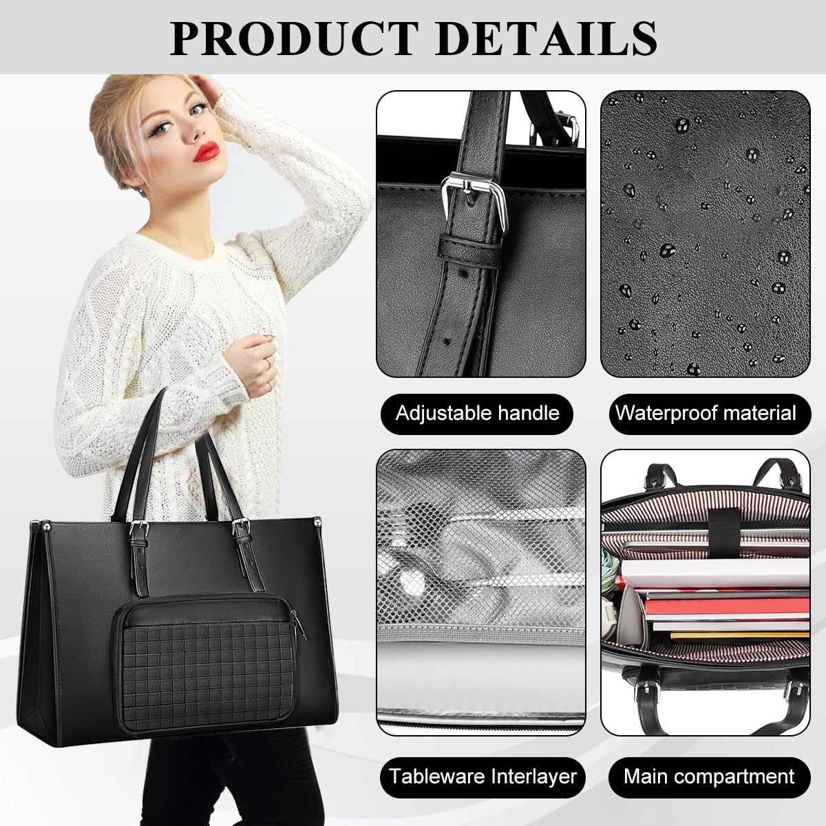 PALAY Laptop Bag for Office and Travel 15.6 Inch with Insulated Waterproof Compartment