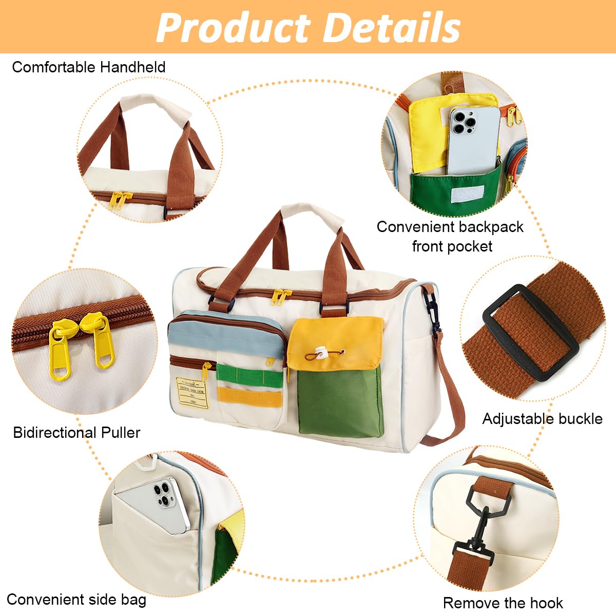 PALAY Duffle Bag for Travel and Gym with 42×27×19 cm Capacity featuring Foldable Strap Design | Water‑Resistant Nylon for Women