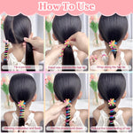 PALAY Wire Hair Bands for Girls Kids 15PCS with 6.7cm Spiral Design | Cute Cartoon Ponytail Accessories
