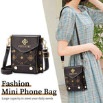 PALAY® Women Small Cross-Body Phone Bag Stylish PU Leather Mobile Cell Phone Pouch Women Purse Wallet Sling Bag with Detachable Strap, Mini Shoulder Bag for Daily Essentials Women (Black)