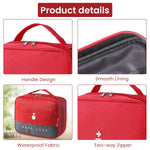 PALAY Medicine Organizer Set for Home and Travel with Dual Zippers and 600D Oxford | 2 Bag Sizes 25x13x20 cm and 14x11x3 cm