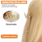 PALAY Hair Clips for Women featuring Pearl Metal Butterfly Claw with Tassel | Elegant Accessory for Girls