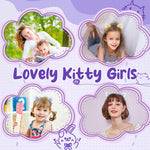 PALAY Hair Clips for Girls featuring Fluffy Fox Ear Design and 10 Colorful Pieces | Cute Kids Barrettes