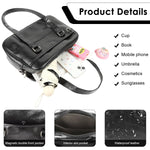 PALAY Tote Bag for Women featuring 32x10x23cm size and stand feet | black PU leather crossbody