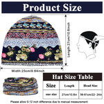 PALAY Beanie Cap for Women featuring Two Openings and 27×28cm Soft Polyester Spandex Fabric | Stylish Boho Floral Chemo Hat