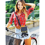 PALAY Women's Boho Print Phone Bag featuring Drawstring Closure and Canvas Cloth 12cm x 19cm x 1cm