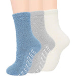 PALAY Women Cozy Coral Velvet Socks 3 Pair Set with Anti Skid Dots | Warm Ankle Home Wear