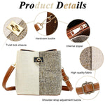 PALAY Tote Bag for Women 20.5x10x20.5 cm with Patchwork Design and Detachable Strap | PU Leather Shoulder Satchel