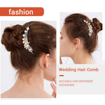 Palay Pearl Hair Clips Side Comb for Women featuring 7 Claw Design with Rhinestones | 10×9 cm Acrylic Barrettes for Party and Daily Styling