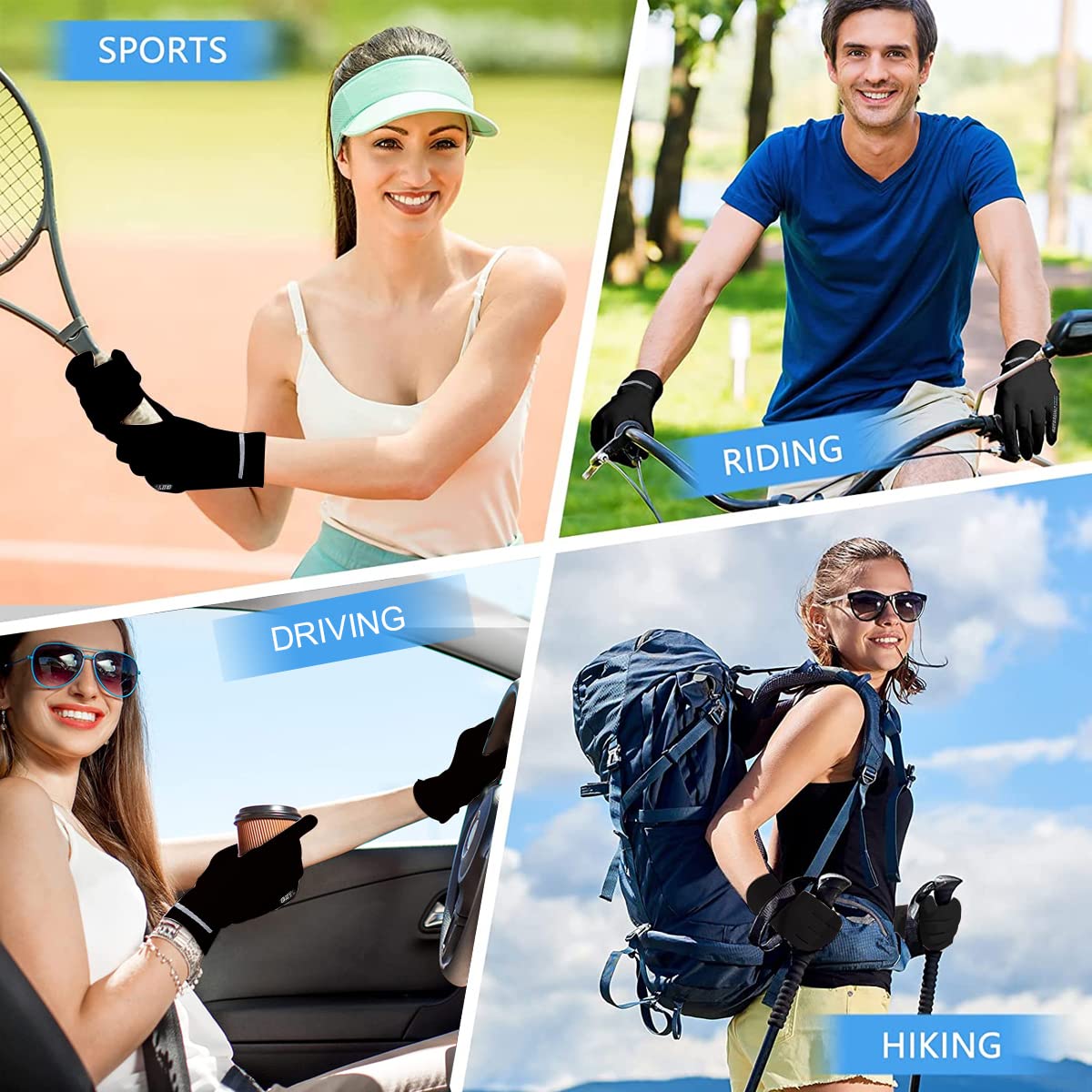 PALAY Women Riding Gloves for Bike with UPF 50 Plus Sun Protection and Ice Silk Mesh