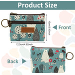 PALAY Coin Bag for Daily Essentials with Double Layer Zippers and Carabiner Clip | 12x10cm Polyester Pouch for Women and Girls