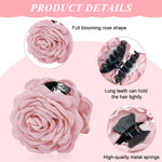 PALAY Rose Hair Claw Clips featuring 3.5 Inch Flower Design in Pink & Red for Women