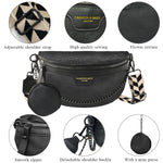 PALAY Women Sling Bag for Daily Use with 25x7x15cm Capacity and Adjustable Chain Strap | PU Leather Black Crossbody