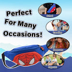 PALAY Kids Chest Bag with Adjustable Quick Release Strap for Travel | Blue Spider Man Print