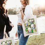 PALAY® Girls Tote Bag Girls Canvas Hand Bag Kawaii Sanrio Pochacco Canvas Book Bag Casual Shoulder Bag Hand Bag Tote Bag Gift for Girls, 45x35 cm