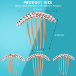 PALAY Pearl Claw Hair Clips Set for Elegant Buns featuring 3 Pcs 7.5×7.8 cm Alloy Pins