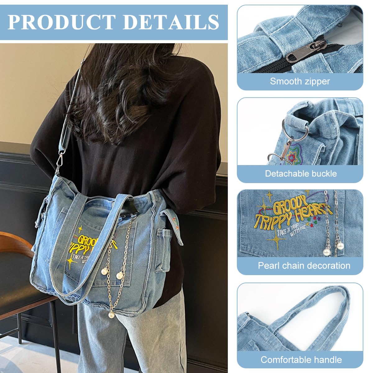 PALAY Chic Cloth Bag for Daily Use featuring 32x27cm Spacious Compartment and 2 in 1 Strap Design